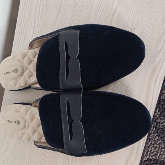 Birdies The Phoebe Velvet Mule Slides Leather Upper Womens Size 11 - Picture 3 of 8